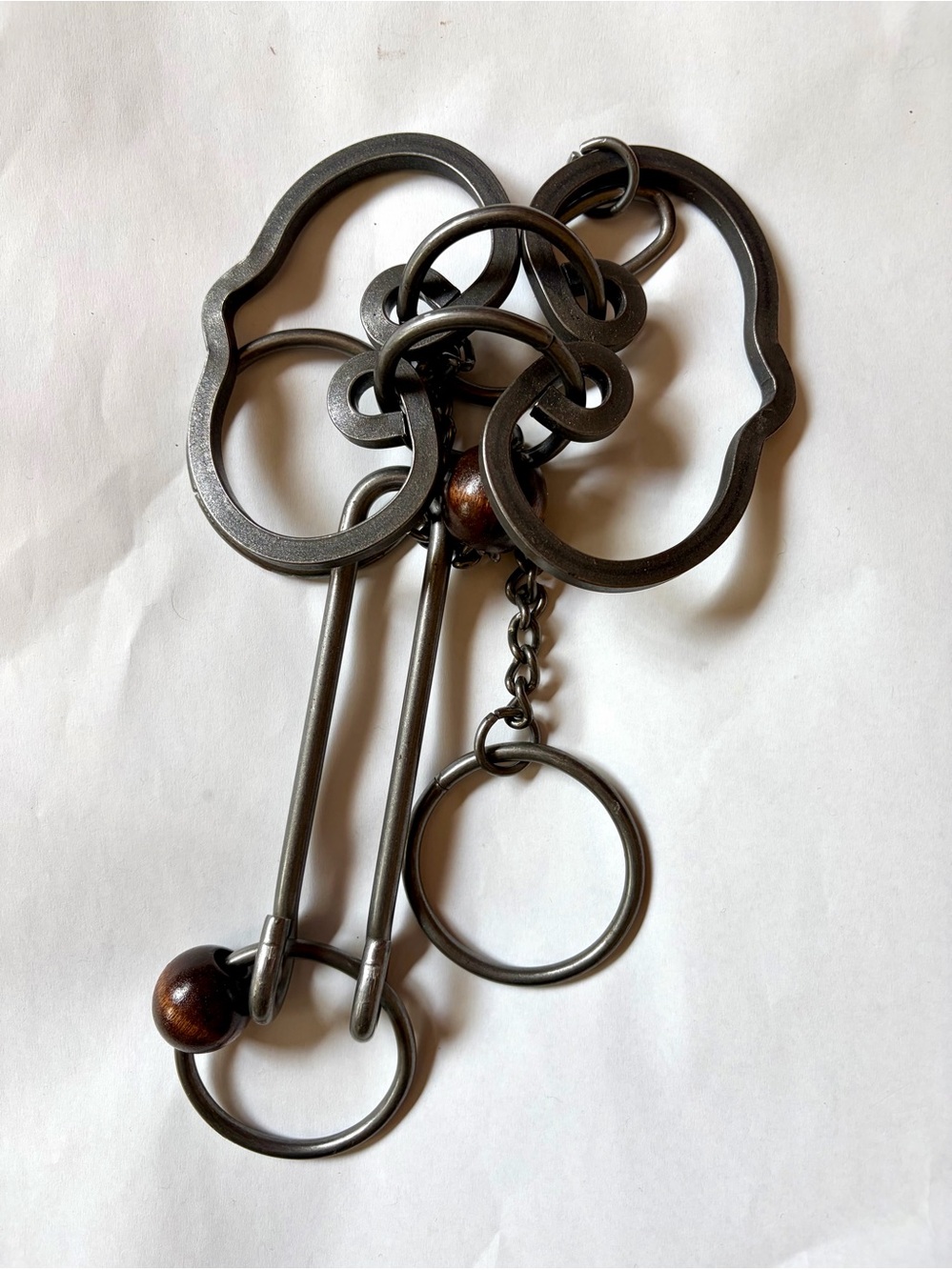Wrought Iron interlocking Tavern Puzzle, Tucker-Jones House "Double Trouble"